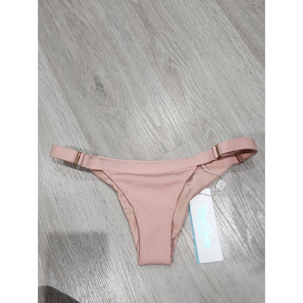 Beach Bunny Swimwear Womens Bikini Bottom Adjustable Waist Blush Pink Size XS